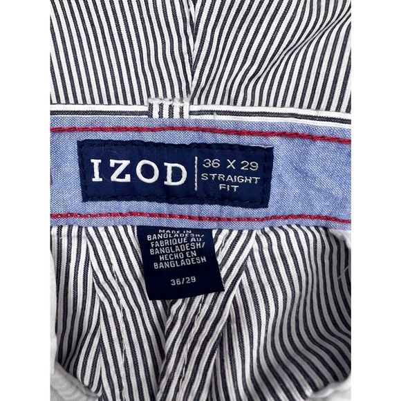 NWT Izod The Sandybay Seersucker Pant w/Belt 36X29- Straight Fit/Flat Front - Picture 7 of 7